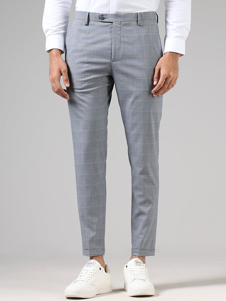 WES Formals by Westside Black Carrot Fit Trousers